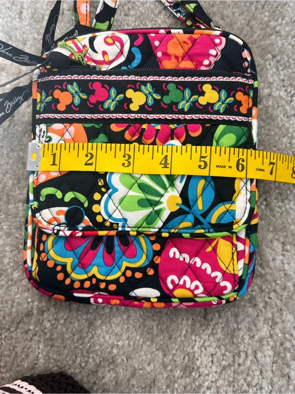 🌺 NWT Vera Bradley x Disney Parks Mickey’s Colorful Garden Triple Zip Hipster 🌺